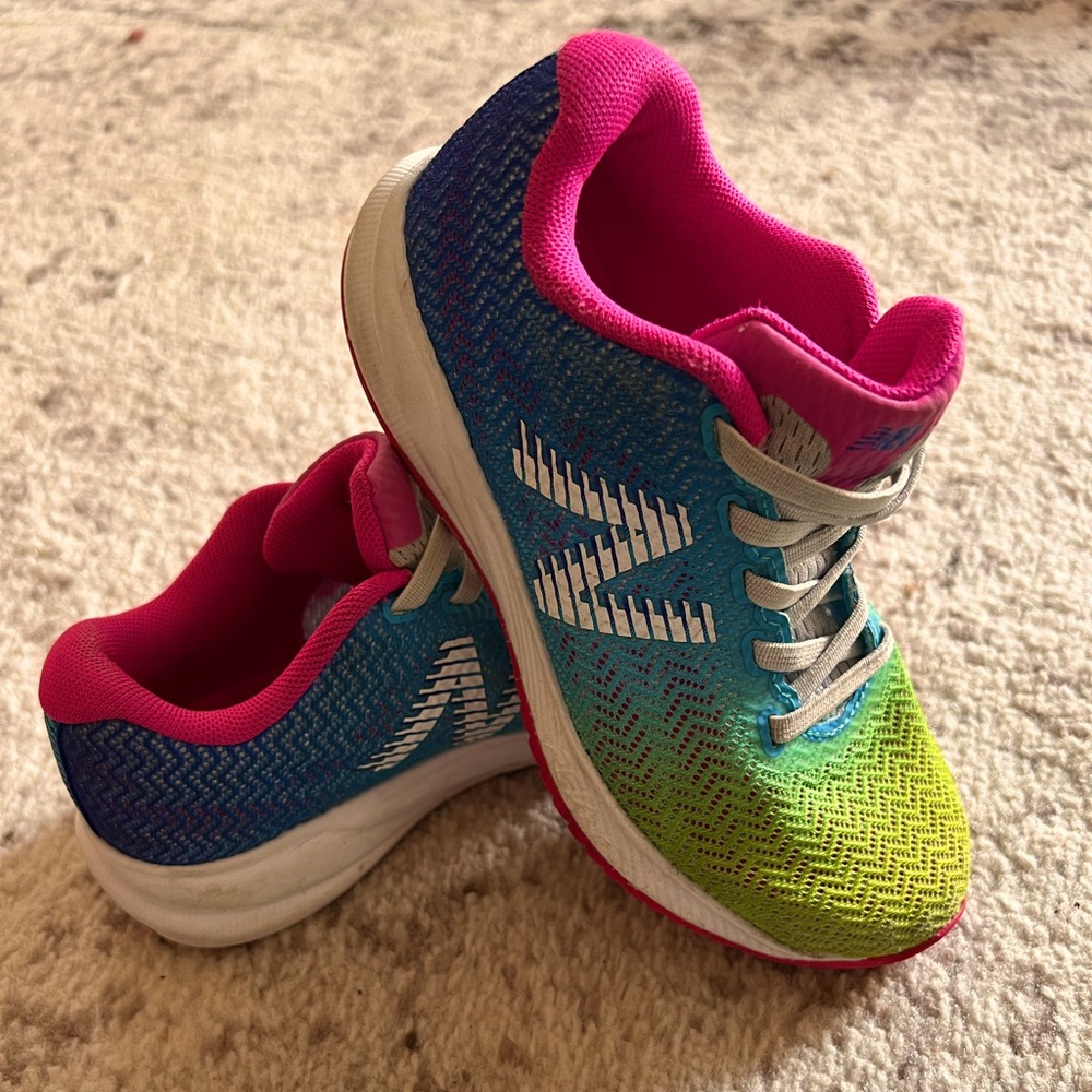 New Balance Rainbow Running Shoes- Girls sz. 11.5